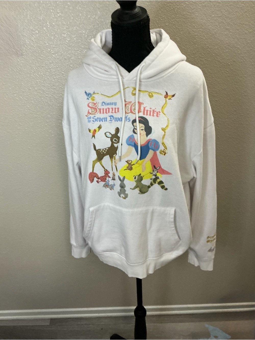 Disney Princess Snow White White Hoodie with Gold Accents